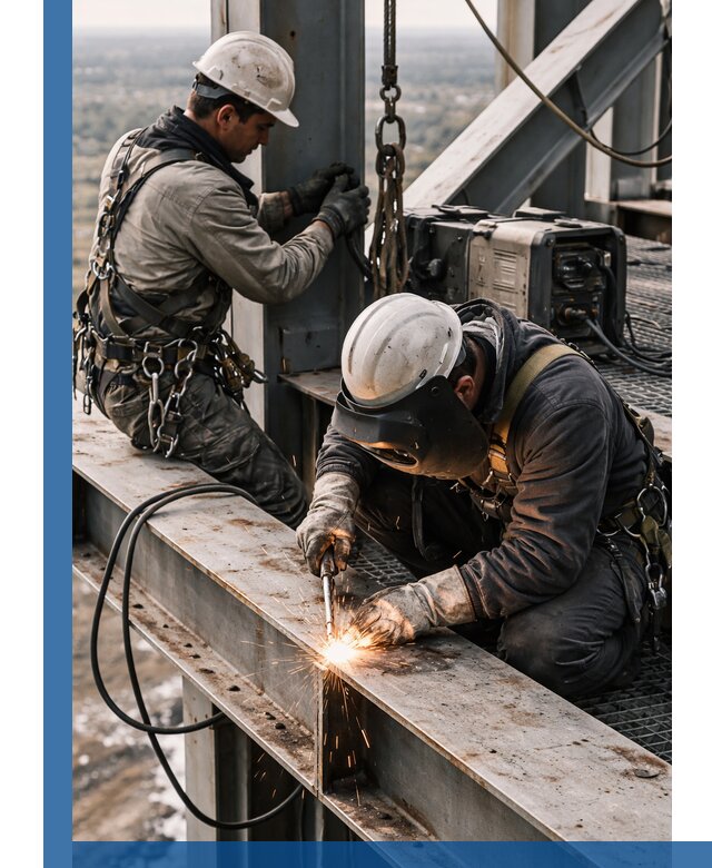 Высотные сварочные работы в Чусовой для промышленных объектов