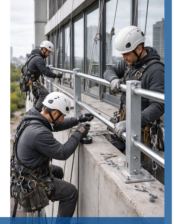 Монтаж ограждений на высоте в Чусовой, от 1254 р. | ВЫСОТНИК-Чсв