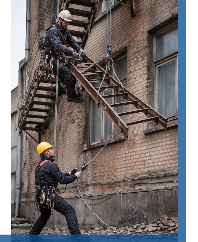 Демонтаж пожарной лестницы в Чусовой от 12538 р. | ВЫСОТНИК-Чсв