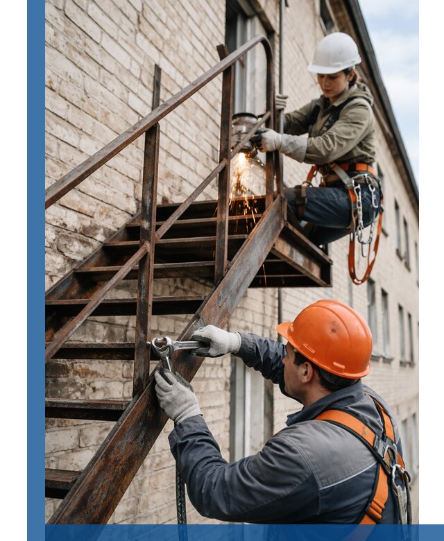 Ремонт и восстановление пожарных лестниц с выездом в Чусовой