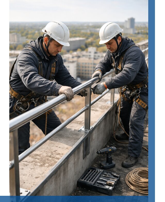 Монтаж перил на высоте в Чусовой от 2612 р. | ВЫСОТНИК-Чсв