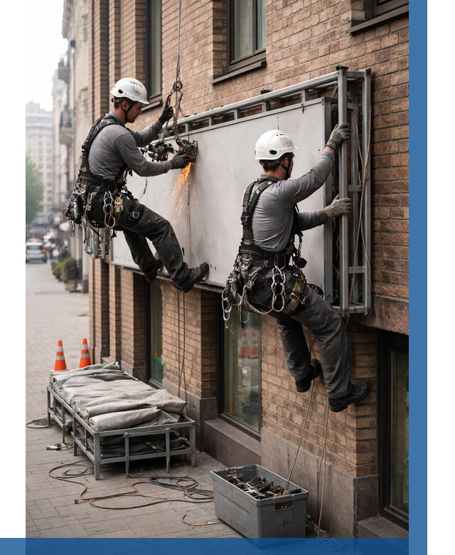 Демонтаж рекламной вывески в Чусовой от 6791 р. | ВЫСОТНИК-Чсв