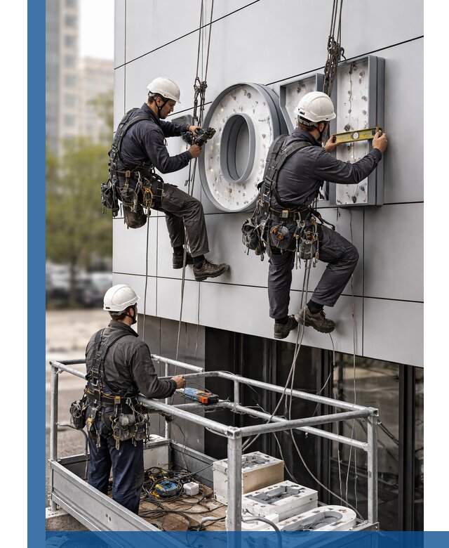 Профессиональный монтаж световых букв в Чусовой под ключ