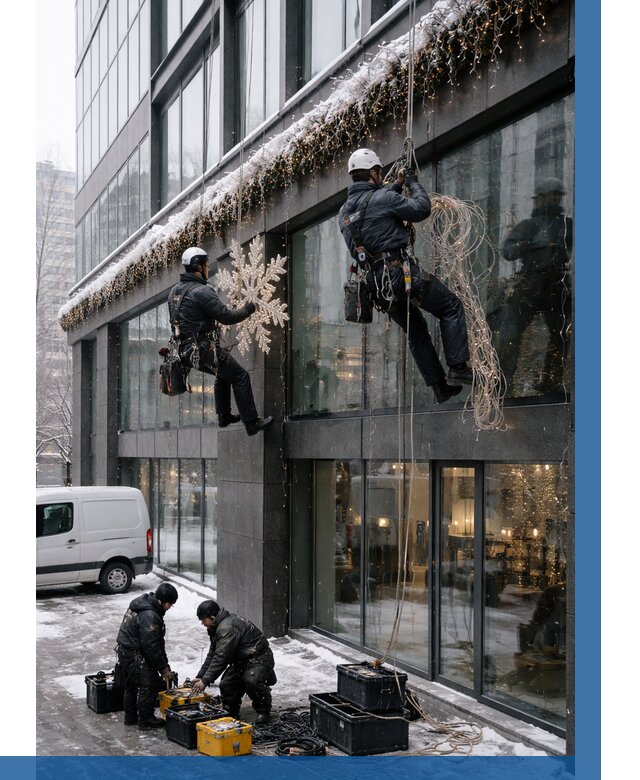 Демонтаж новогоднего оформления в Чусовой от 5746 р. | ВЫСОТНИК-Чсв