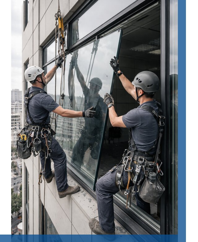 Замена стеклопакетов на высоте в Чусовой от 5746 р. | ВЫСОТНИК-Чсв