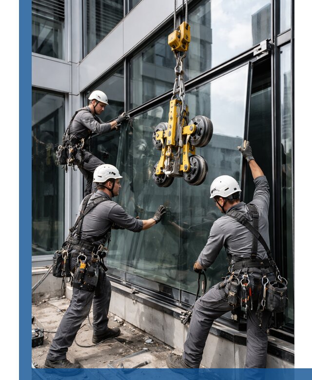 Структурное остекление фасадов в Чусовой монтаж и обслуживание