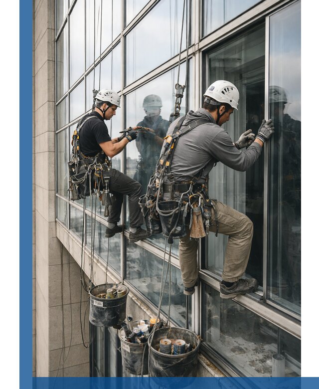 Ремонт витражных конструкций и фасадного остекления в Чусовой