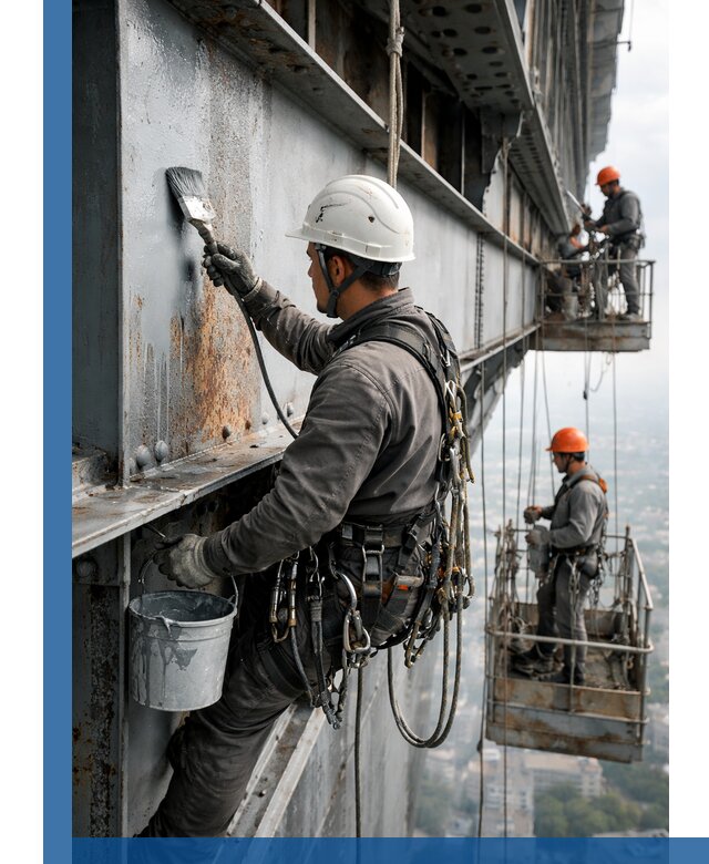 Покраска металлоконструкций на высоте в Чусовой профессионально