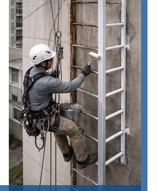 Покраска пожарных лестниц в Чусовой от 4702 р. | ВЫСОТНИК-Чсв
