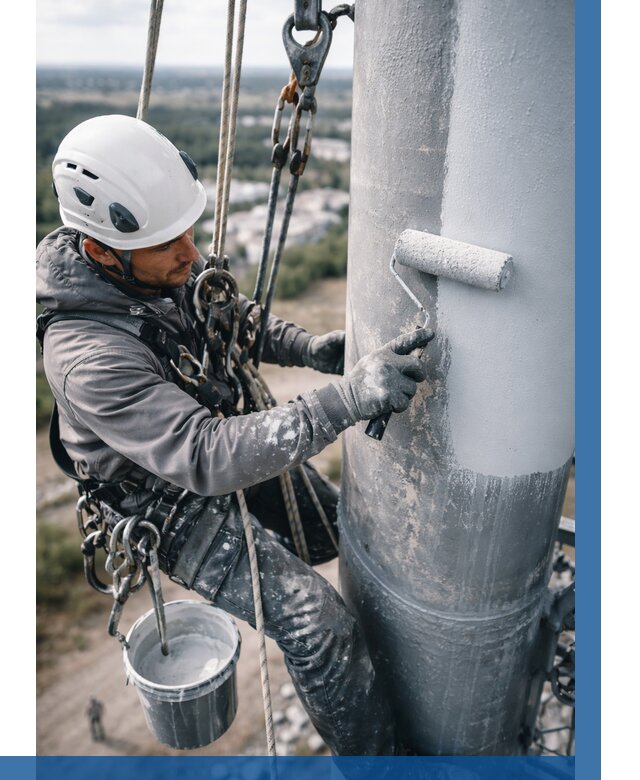 Покраска мачт связи под ключ в Чусовой от 888 р. | ВЫСОТНИК-Чсв