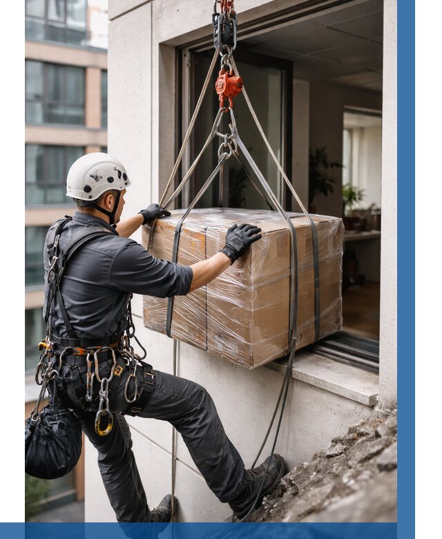 Подъем груза через окно в Чусовой от 4702 р. | ВЫСОТНИК-Чсв