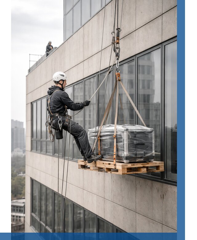 Спуск груза по фасаду в Чусовой от 3657 р. | ВЫСОТНИК-Чсв