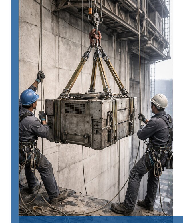 Такелажные работы на высоте, подъем и монтаж грузов в Чусовой