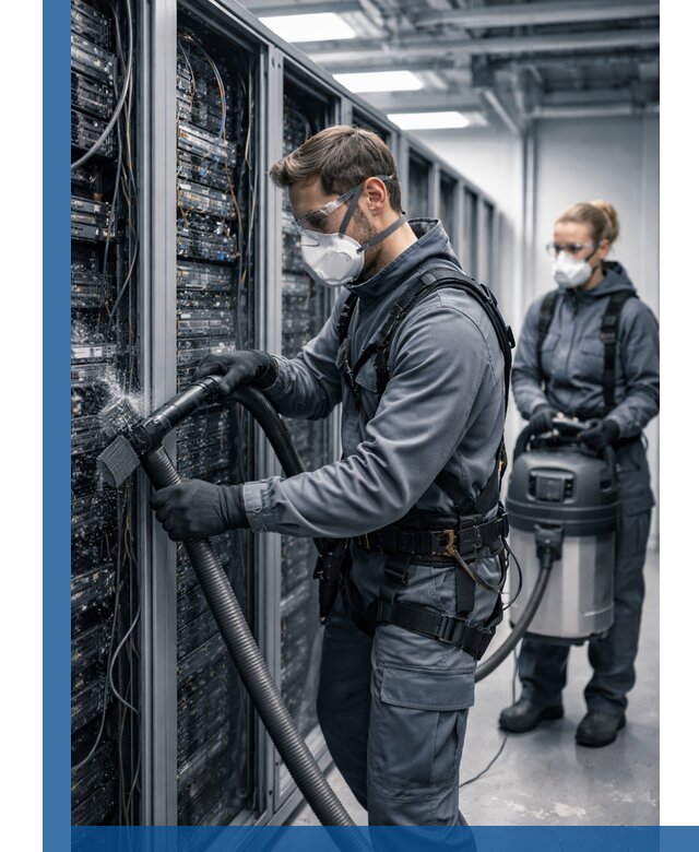 Обеспыливание серверной комнаты в Чусовой, профессиональная очистка