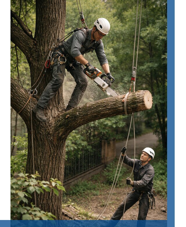 Спил деревьев альпинистами в Чусовой от 8358 р. | ВЫСОТНИК-Чсв