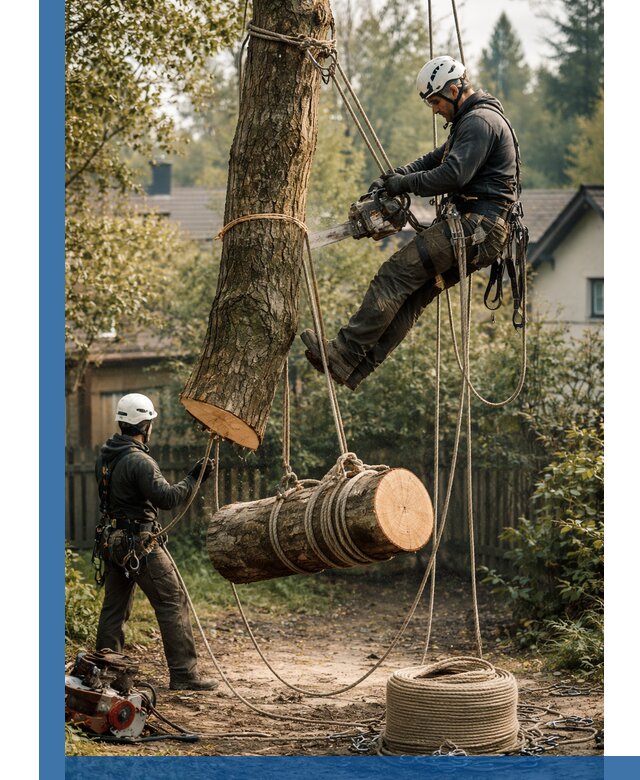 Валка деревьев частями в Чусовой, безопасно и аккуратно