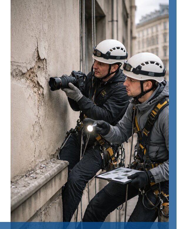 Фотофиксация дефектов фасада в Чусовой от 4702 р. | ВЫСОТНИК-Чсв