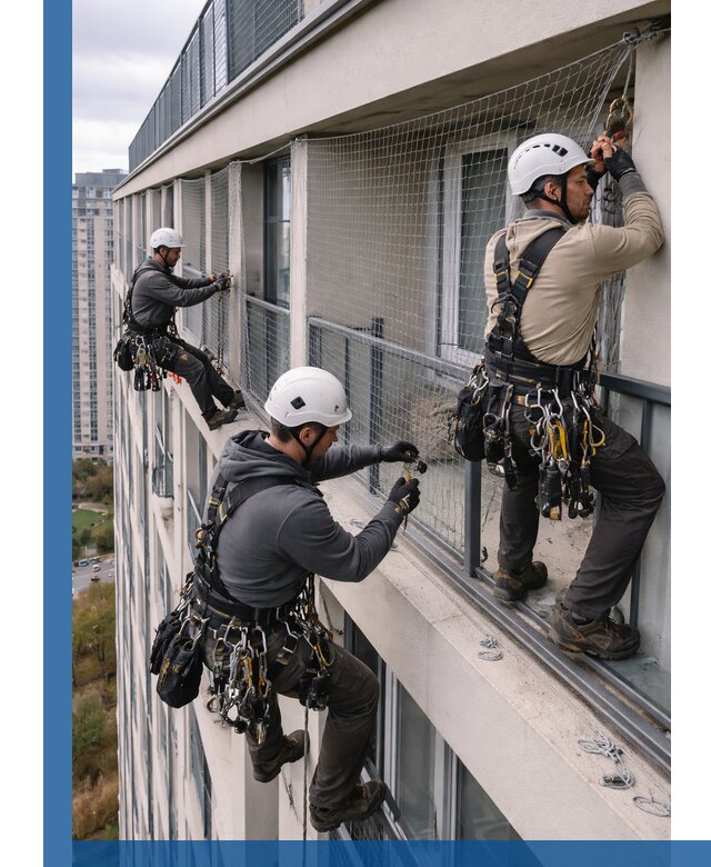 Профессиональный монтаж защитной сетки от птиц в Чусовой