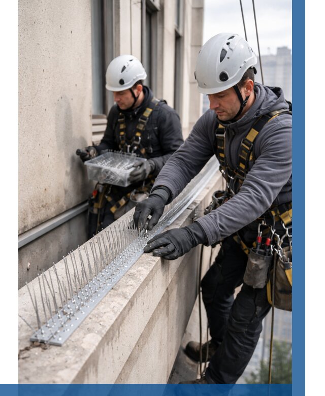 Установка шипов от птиц в Чусовой от 888 р. | ВЫСОТНИК-Чсв